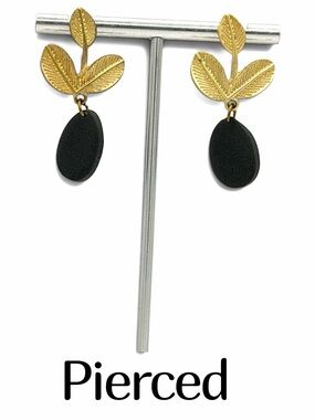 DAISY LANE STUDIOS Matte Gold Blue-Gray Teardrop Dangle Post Earrings Jewelry